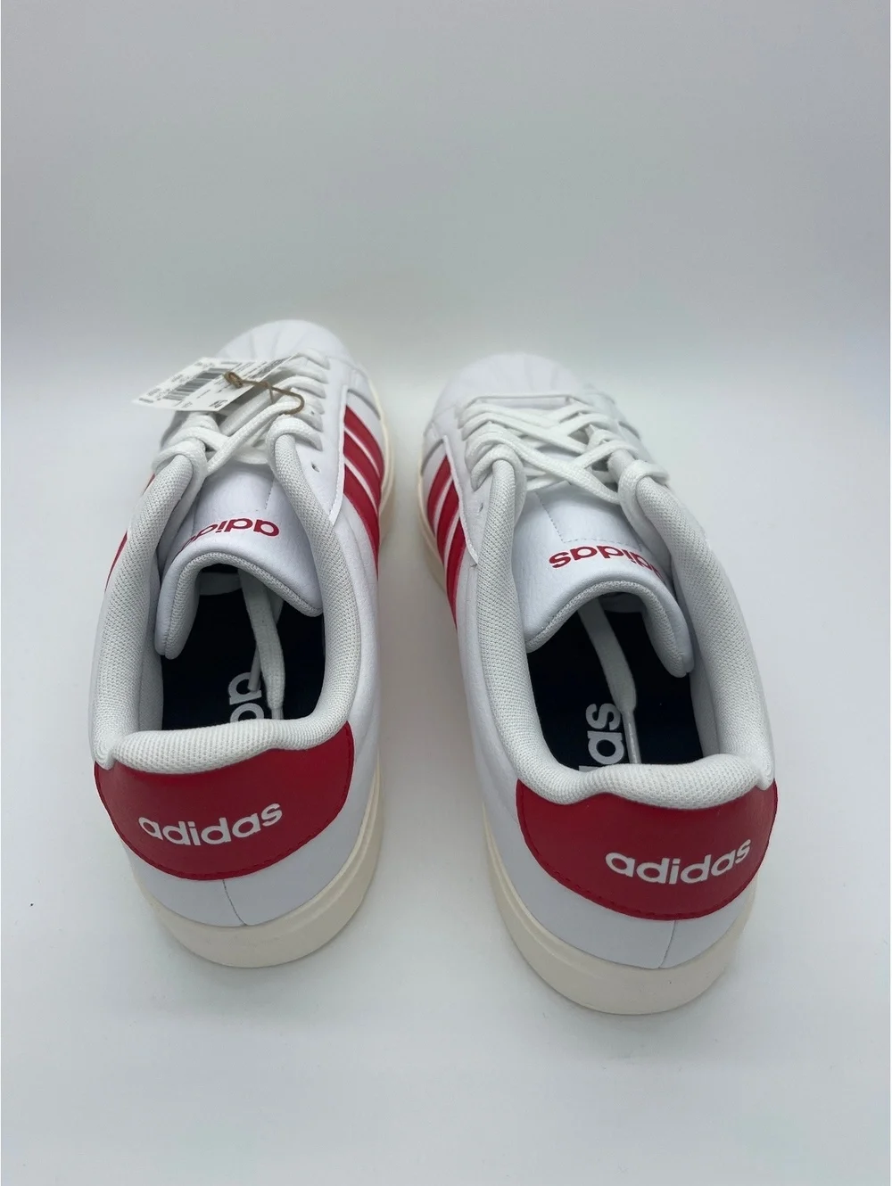 Adidas Men's White and Red Classic Sneakers Size 8